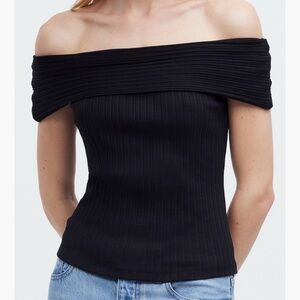 Madewell Black Off-Shoulder Top. Never worn!